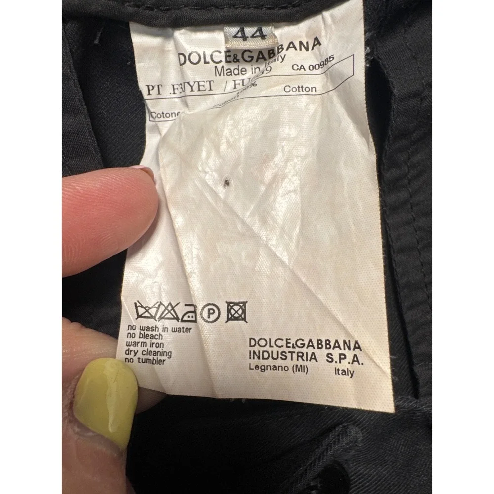 Dolce & Gabbana Cuffed Bermuda Shorts Black Cotton Tailored  IT 44 / US 31 Italy